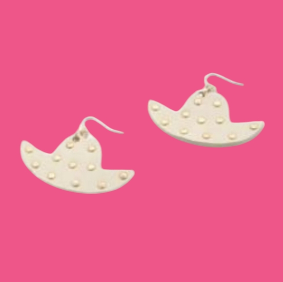 3 For $15 COWBOY HAT SUEDE COWGIRL EARRING - Picture 3 of 7